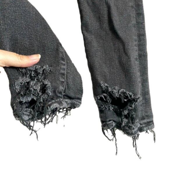 Agolde Black Sophie High Rise Skinny Crop Jeans - 26" - Picture 4 of 9